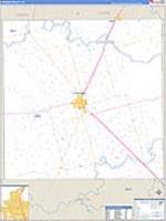 Dawson, Tx Carrier Route Wall Map