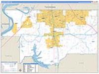 Desoto, Ms Carrier Route Wall Map