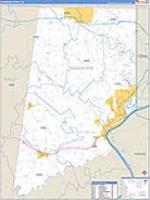 Dearborn, In Carrier Route Wall Map