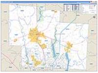 Delaware, Oh Carrier Route Wall Map