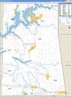 Delaware, Ok Carrier Route Wall Map