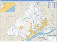 Delaware, Pa Carrier Route Wall Map