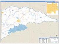 Delta, Tx Carrier Route Wall Map