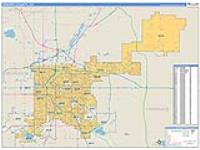 Denver, Co Carrier Route Wall Map