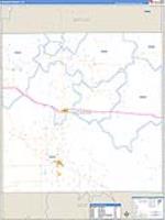 Dickens, Tx Carrier Route Wall Map