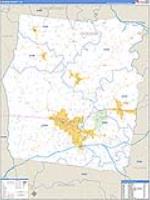 Dickson, Tn Carrier Route Wall Map