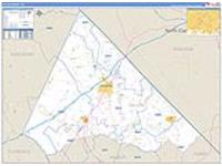 Dillon, Sc Carrier Route Wall Map