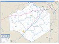Dinwiddie, Va Carrier Route Wall Map
