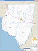 Dixie, Fl Carrier Route Wall Map