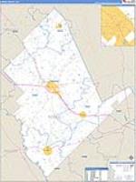 Dodge, Ga Carrier Route Wall Map