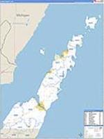 Door, Wi Carrier Route Wall Map