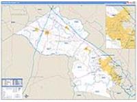 Dorchester, Sc Carrier Route Wall Map
