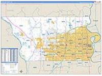 Douglas, Ne Carrier Route Wall Map