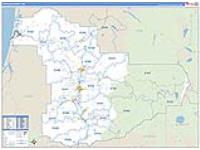 Douglas, Or Carrier Route Wall Map