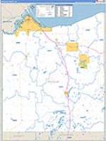 Douglas, Wi Carrier Route Wall Map