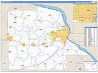Dubuque, Ia Carrier Route Wall Map