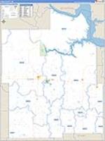 Dunn, Nd Carrier Route Wall Map