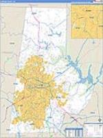 Durham, Nc Carrier Route Wall Map