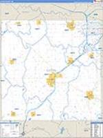 Eaton, Mi Carrier Route Wall Map