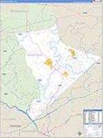 Edgefield, Sc Carrier Route Wall Map