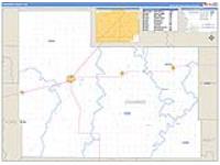 Edwards, Ks Carrier Route Wall Map