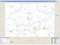 Elk, Ks Carrier Route Wall Map