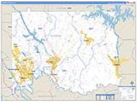 Elmore, Al Carrier Route Wall Map