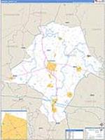 Emanuel, Ga Carrier Route Wall Map