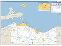 Erie, Oh Carrier Route Wall Map