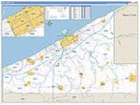 Erie, Pa Carrier Route Wall Map