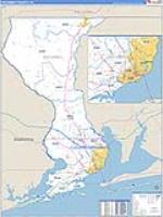 Escambia, Fl Carrier Route Wall Map
