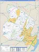 Essex, Nj Carrier Route Wall Map