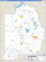 Evangeline Parish (), La Carrier Route Wall Map