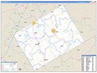 Falls, Tx Carrier Route Wall Map