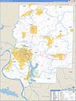 Faulkner, Ar Carrier Route Wall Map