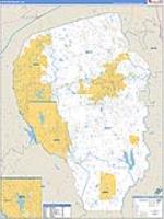 Fayette, Ga Carrier Route Wall Map