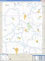 Fayette, Ia Carrier Route Wall Map