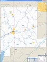 Fayette, Il Carrier Route Wall Map
