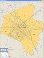 Fayette, Ky Carrier Route Wall Map