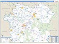 Fayette, Pa Carrier Route Wall Map