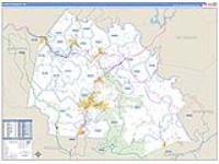 Fayette, Wv Carrier Route Wall Map