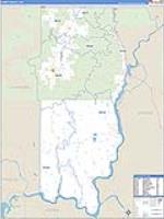 Ferry, Wa Carrier Route Wall Map