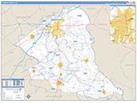 Florence, Sc Carrier Route Wall Map