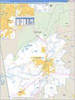 Floyd, Ga Carrier Route Wall Map