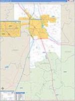 Forrest, Ms Carrier Route Wall Map