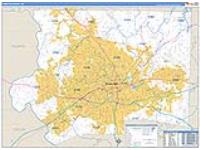 Forsyth, Nc Carrier Route Wall Map