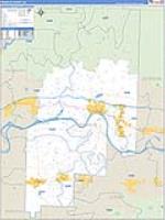 Franklin, Ar Carrier Route Wall Map