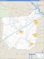 Franklin, Ga Carrier Route Wall Map
