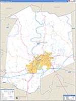 Franklin, Ky Carrier Route Wall Map