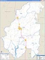 Franklin Parish (), La Carrier Route Wall Map